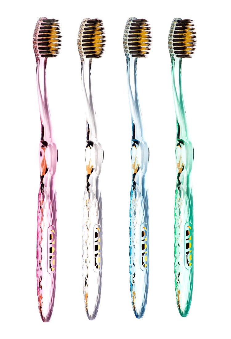 amoreco cepillo de dientes antibacteriano con filamentos de oro NANO-B 4 colores 