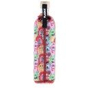 vista posterior botella reutilizable de vidrio flaska con funda de neopreno diseño monstruos