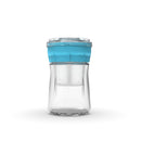 Kit para hacer queso casero Kefirko, con tarro de vidrio 900ml y sistema de prensado en color azul.