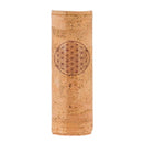funda de tela de corcho con diseño flor de la vida para botella flaska