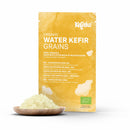 sobre de nodulos de kefir de agua deshidratados y frescos
