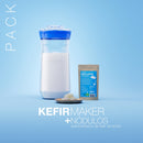 Pack Fermentador Kefir 900ml + Nódulos Ecológicos de Kefir de Leche Deshidratados - Amoreco