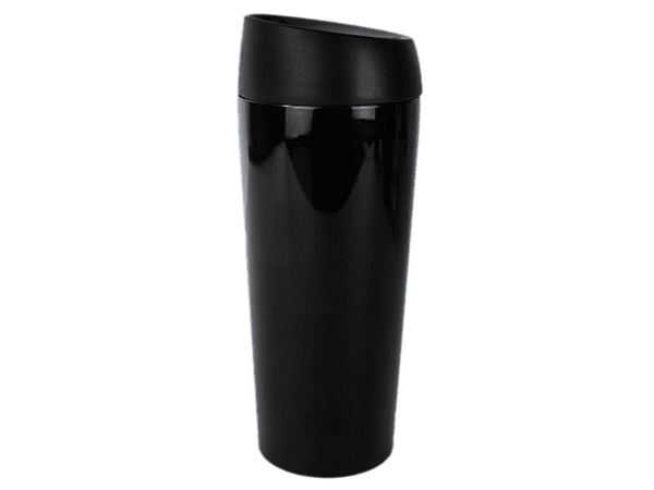 Termo de Viaje de Acero Inoxidable - NEGRO CROMADO - 450ml - Amoreco