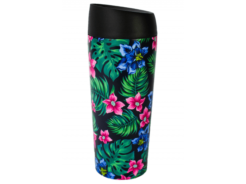 Termo de Viaje de Acero Inoxidable - TROPICAL - 450ml - Amoreco