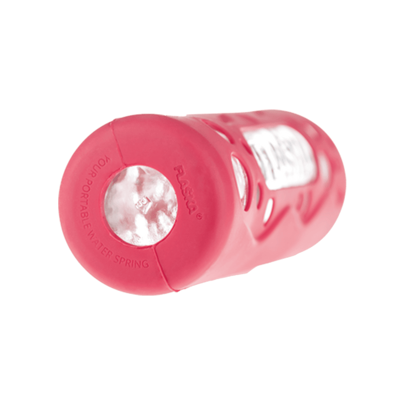 Botella de Vidrio con funda de Silicona - HIBISCUS - Amoreco