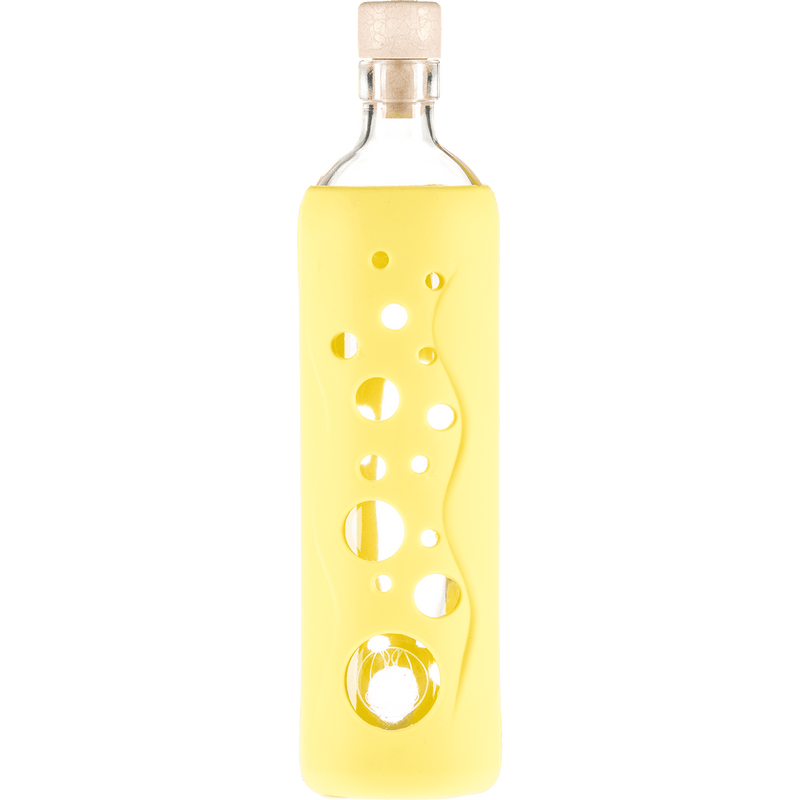 Botella de Vidrio con funda de Silicona - RAYO DE LUZ - Amoreco