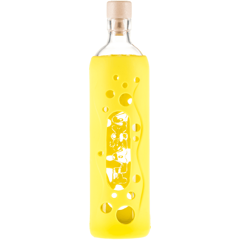 Botella de Vidrio con funda de Silicona - RAYO DE LUZ - Amoreco