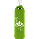Botella de Vidrio con funda de Neopreno - FLOR DE LOTO - Amoreco
