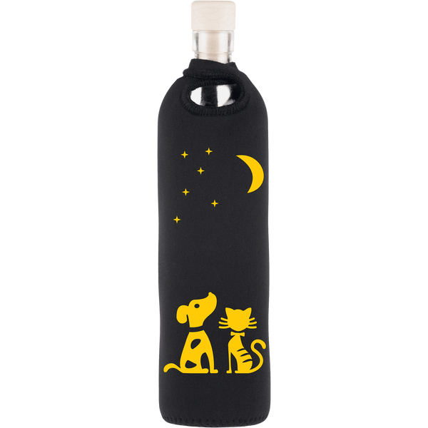 Botella de Vidrio con funda de Neopreno - LUZ DE LUNA - Amoreco