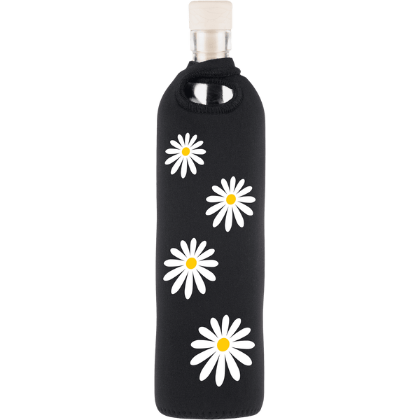 Botella de Vidrio con funda de Neopreno - MARGARITAS - Amoreco