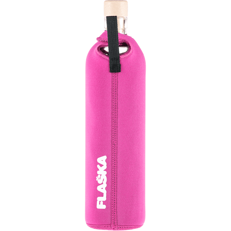 Botella de Vidrio con funda de Neopreno - PAJARITA ENAMORADA - Amoreco