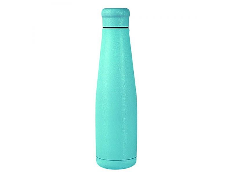 Botella Termo de Acero Inoxidable - Efecto Escarcha AZUL - 550ml - Amoreco