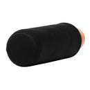 vista de la base botella de agua de cristal flaska con funda de neopreno negra