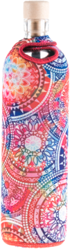 Botella de Vidrio con funda de Neopreno - MANDALAS - Amoreco