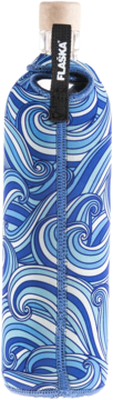 Botella de Vidrio con funda de Neopreno - OLAS - Amoreco