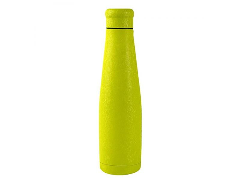 Botella Termo de Acero Inoxidable - Efecto Escarcha AMARILLO - 550ml - Amoreco